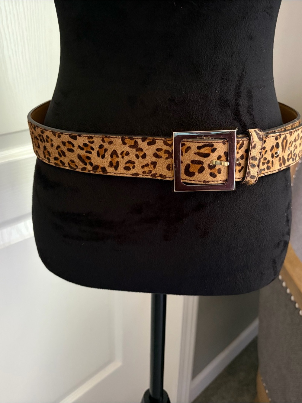 Leopard Print Women’s Belt - Tan